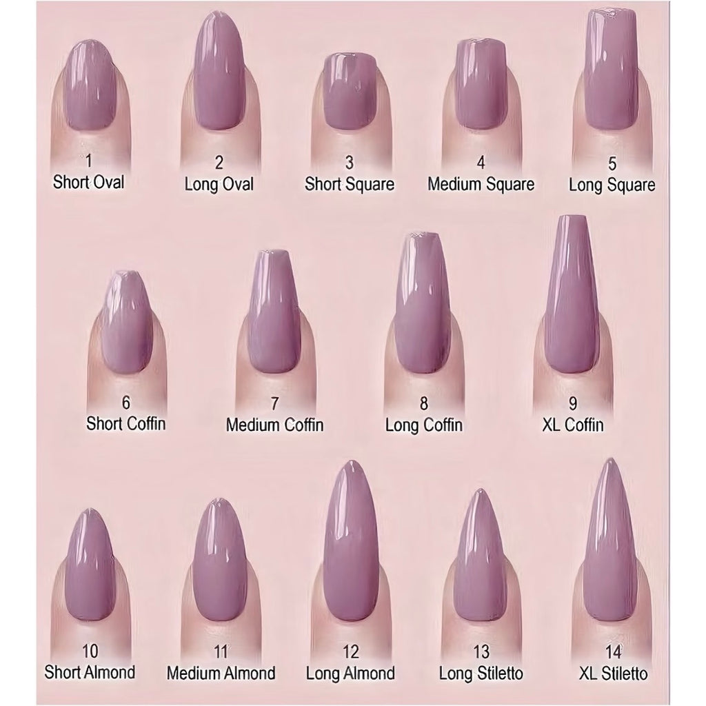 Blueberry Lemon Handmade Press-On Nails