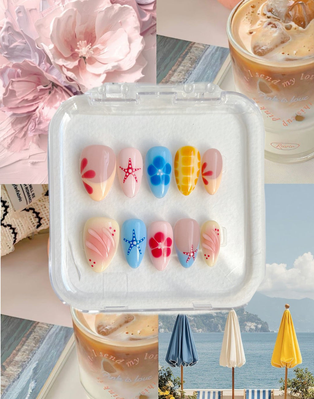 Ocean Summer Handmade Press-On Nails