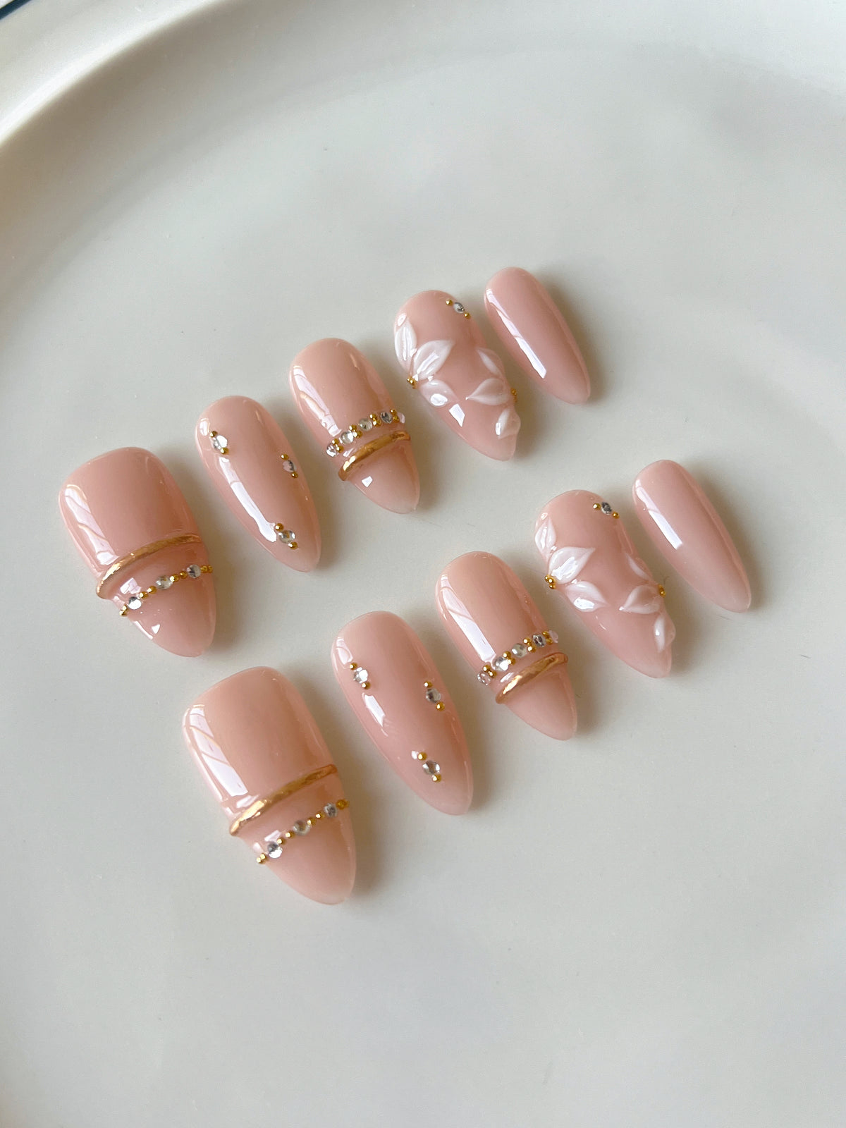 Blush Pink Gold Ring Crystal